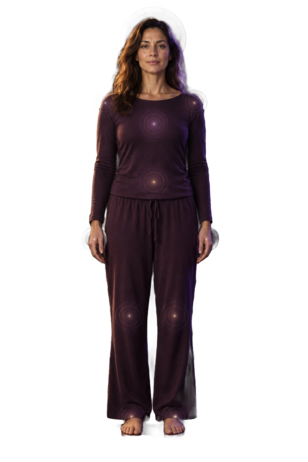 Front-facing person for selecting a body area